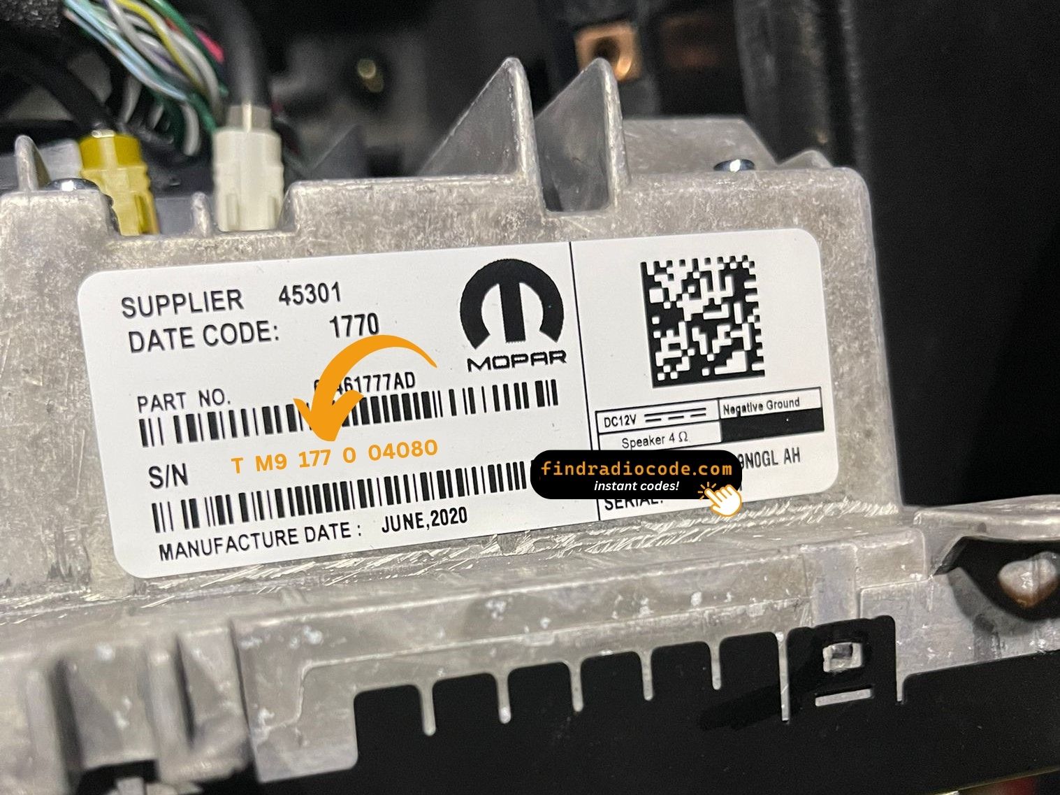 Chrysler Uconnect 8.4 UAQ
 radio code anti theft online using serial number